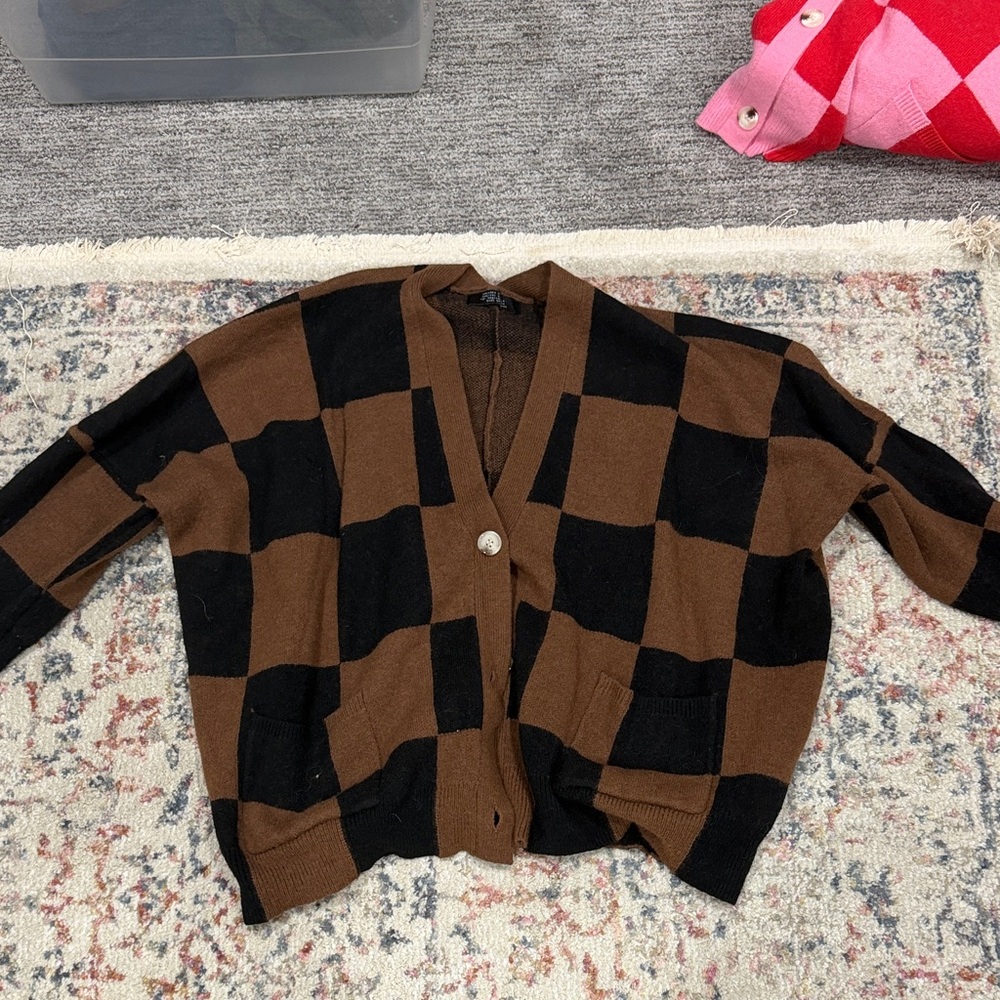 Dressed in LALA Cozy Brown Plaid Cardigan